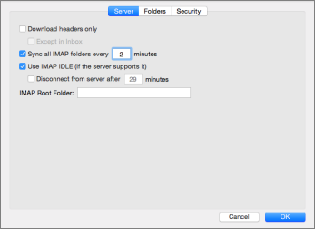outlook for mac change archive folder for imap account